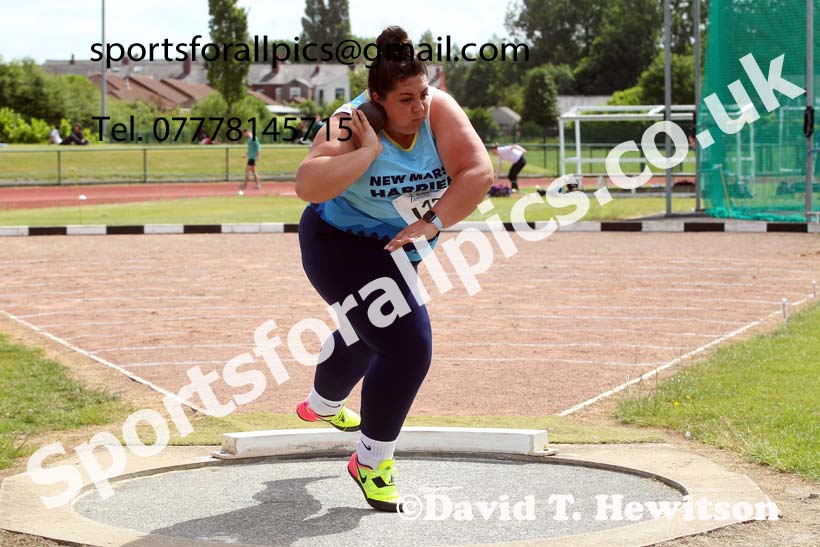 Senior womens shot putt, 2021 Northern Senior and Under-20s Champs., Leigh. Photo: David T. Hewitson/Sports for All Pics